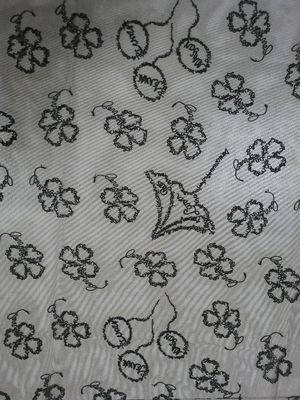 ドイツ体の花の刺繍されたレースの生地