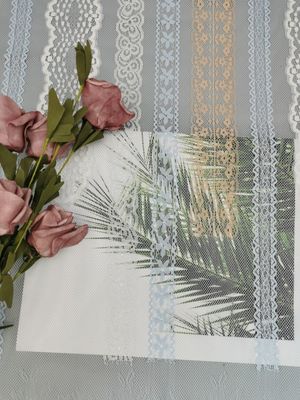三色ポリエステル ランジェリーの刺繍の下着のレースの生地