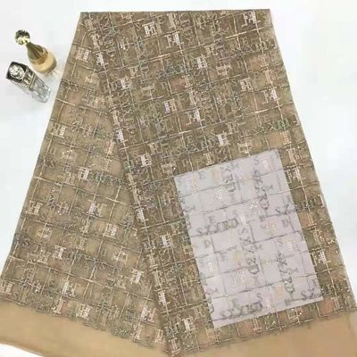 Geoのスパンコールは家の織物のための生地のレースを刺繍した
