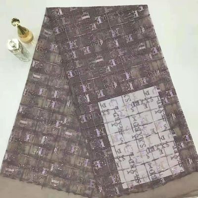 Geoのスパンコールは家の織物のための生地のレースを刺繍した