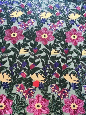 Geoのスパンコールは花嫁の生地125CM OEKO TEXの標準100を刺繍した