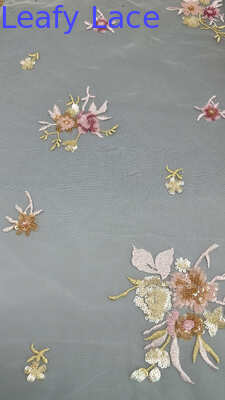 スパンコール刺繍生地とカスタマイズされたレース、ウェディングドレス用ドレスの高級高品質特別デザイン