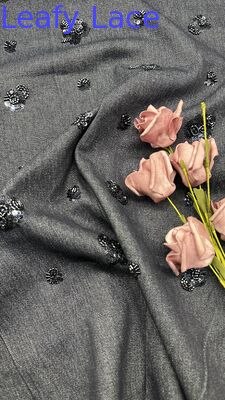 ファッションデザイナー向けOEMレース生地、スパンコール刺繍レース生地、エレガントで美しいカラー