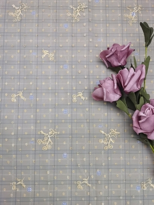 生地を印刷する刺繍のレースはレースの生地のPrintredテュルのレースを印刷した